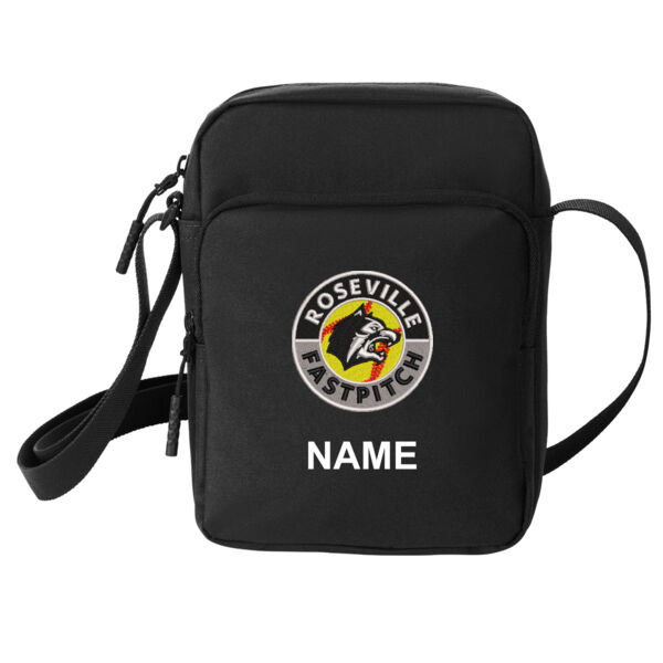 Port Authority® Upright Crossbody Bag - Embroidered Logo ** Add Name for $5! ** Thumbnail