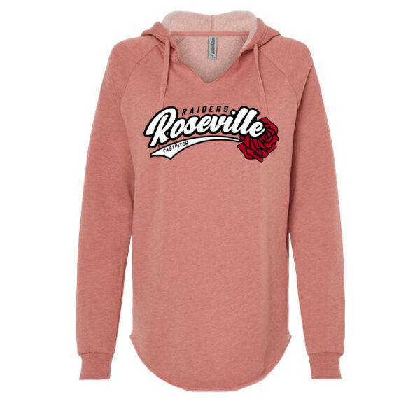 Independent Trading Co. - Women’s Lightweight California Wave Wash Hooded Sweatshirt - Printed Logo Thumbnail