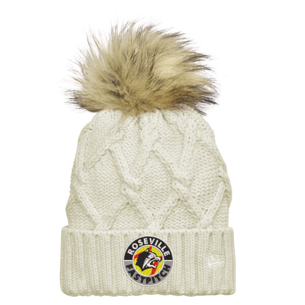 New Era ® Faux Fur Pom Beanie - Embroidered Logo Thumbnail