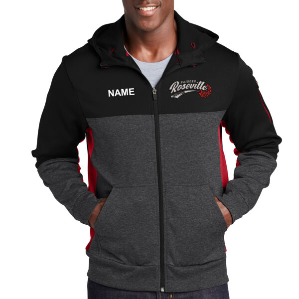 Sport-Tek® Tech Fleece Colorblock Full-Zip Hooded Jacket - Embroidered Logo **Add Name for $5! ** Thumbnail