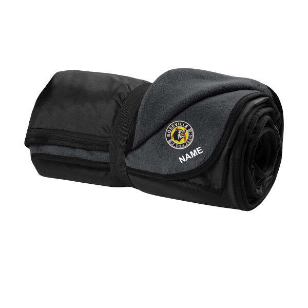 Port Authority® Fleece & Poly Travel Blanket - Embroidered Logo **Add Name for $5! ** Thumbnail
