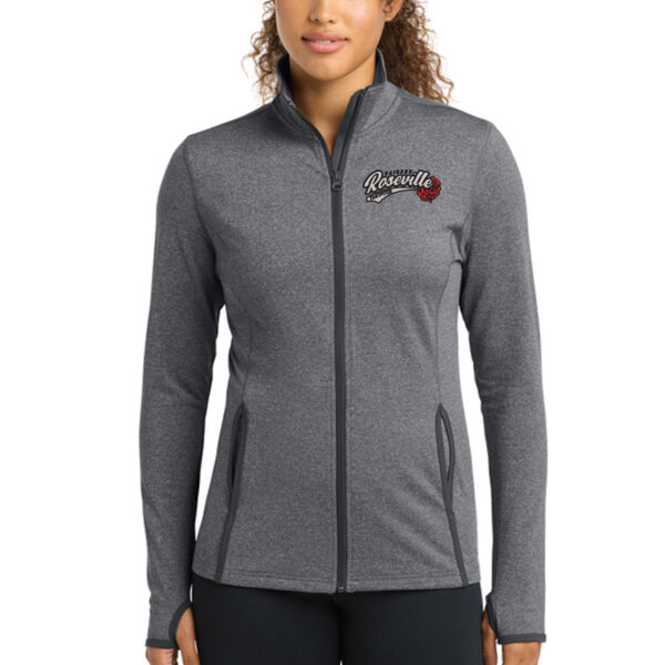 Sport-Tek® Women's Sport-Wick® Stretch Contrast Full-Zip Jacket - Embroidered Logo **Add Name For $5** Thumbnail