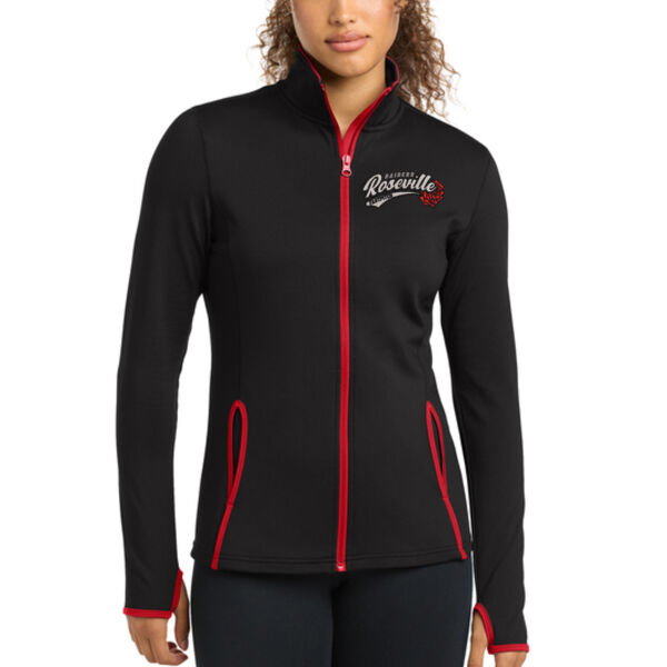 Sport-Tek® Women's Sport-Wick® Stretch Contrast Full-Zip Jacket - Embroidered Logo **Add Name For $5** Thumbnail
